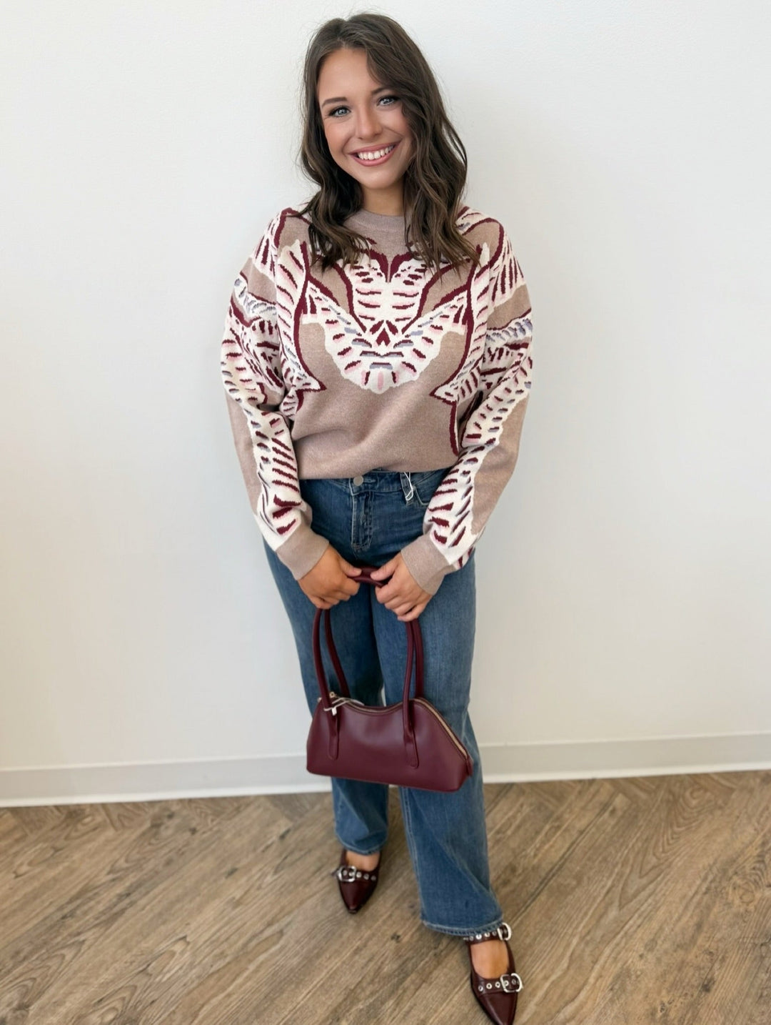 Barlow Detailed Knit Long Sleeve SweaterSweater