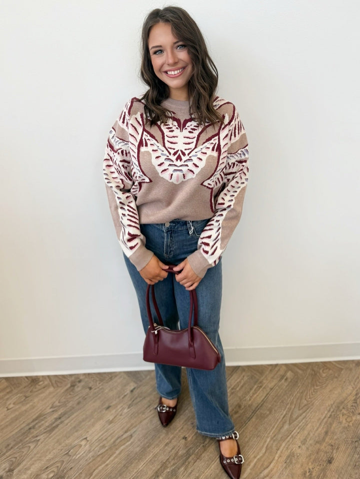 Barlow Detailed Knit Long Sleeve SweaterSweater