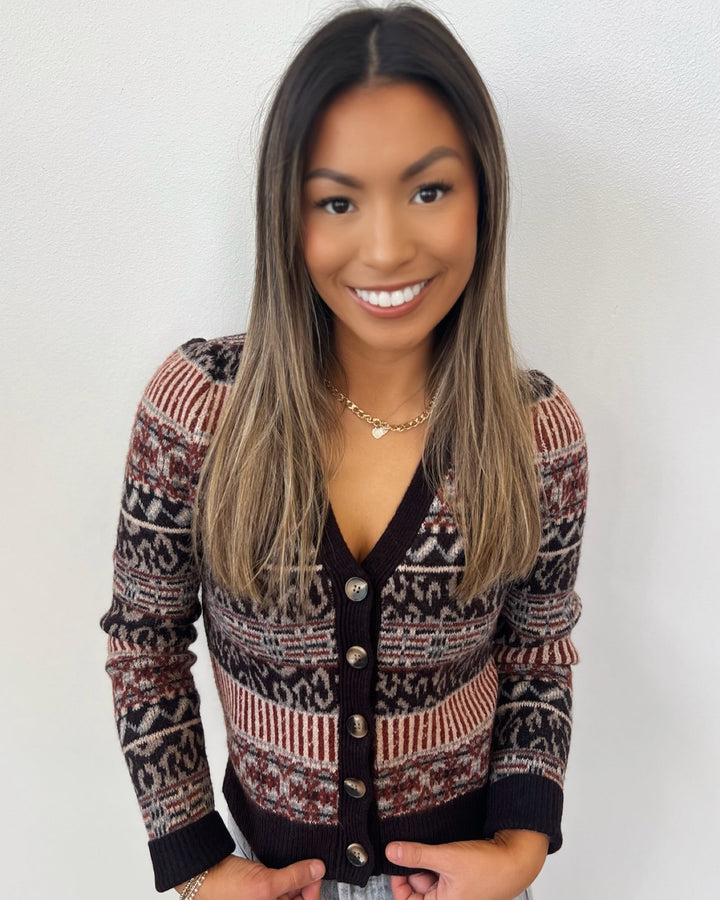 Beatrice Jacquard Knit CardiganCardigan