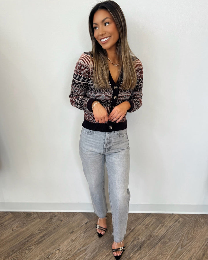 Beatrice Jacquard Knit CardiganCardigan