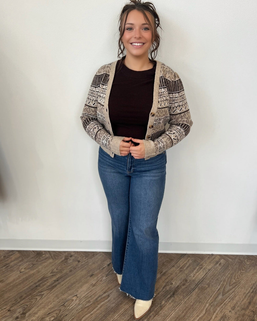Beatrice Jacquard Knit CardiganCardigan