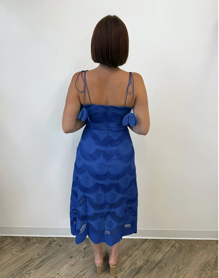 Bellamy Crochet Embroidered Midi DressDress