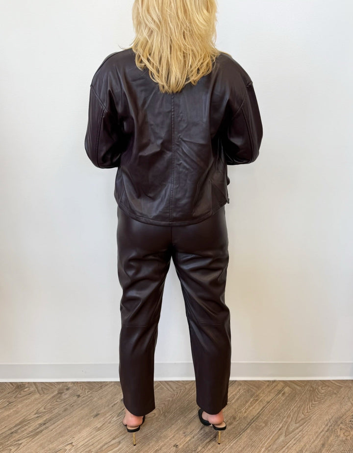 Billie Faux Leather Shirt JacketJacket