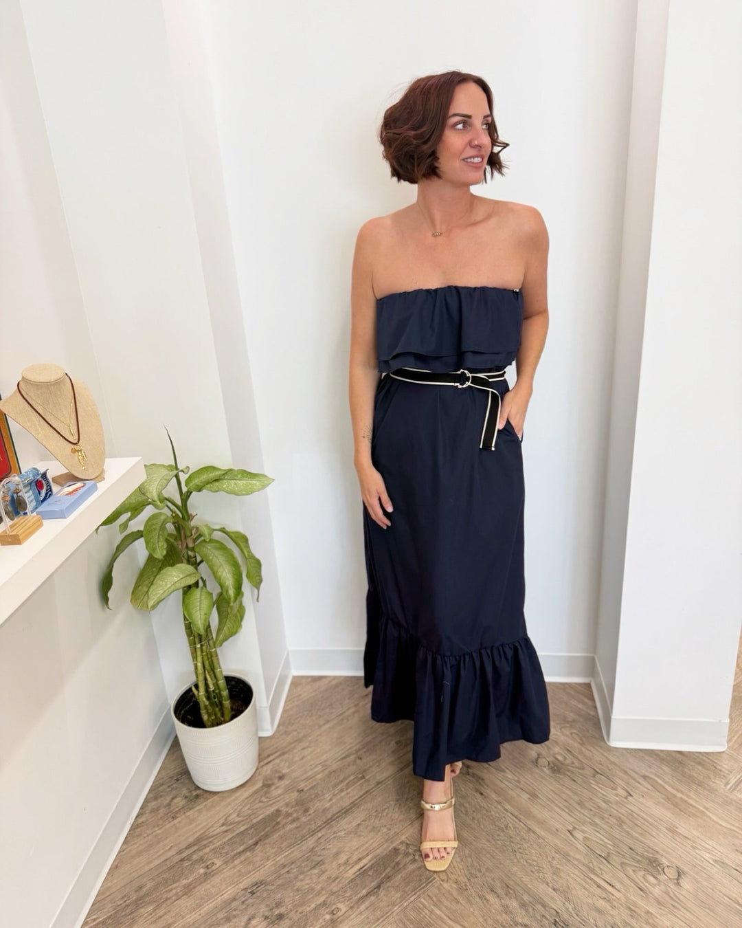 Bishop + Young Como Strapless Dressstrapless maxi dress