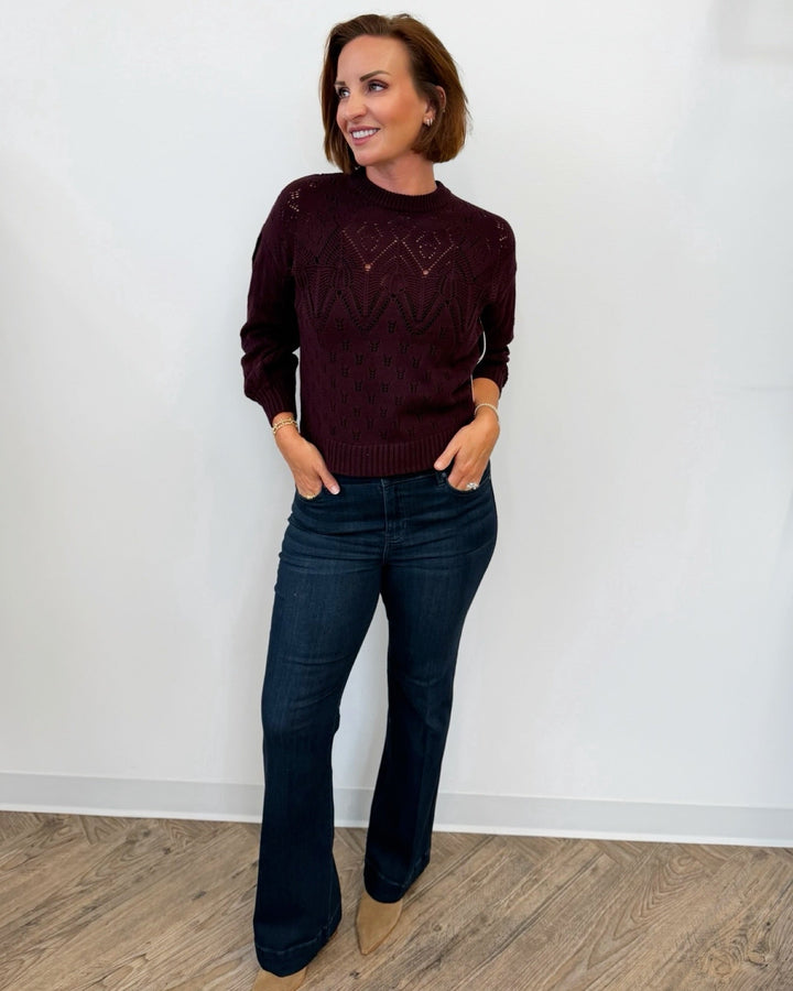 Bishop + Young Forever Pointelle Sweaterlong sleeve knit