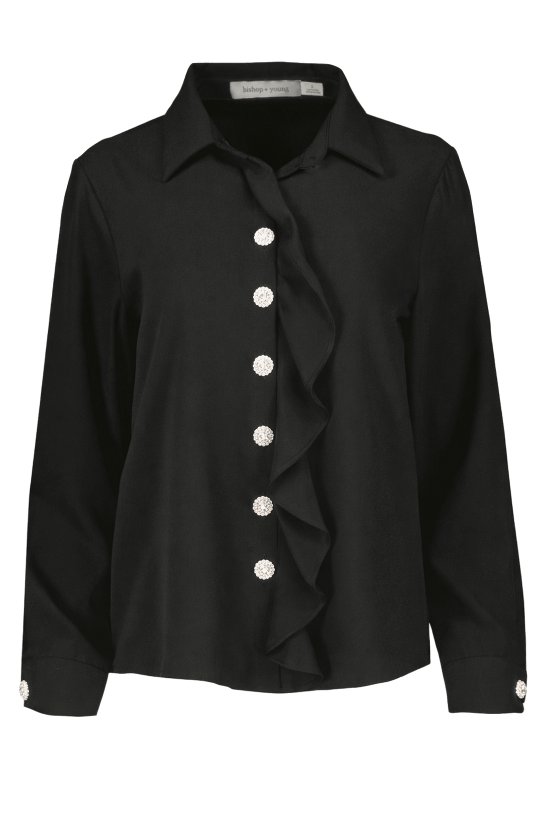 Bishop + Young Proper Ruffle Front Blouselong sleeve blouse