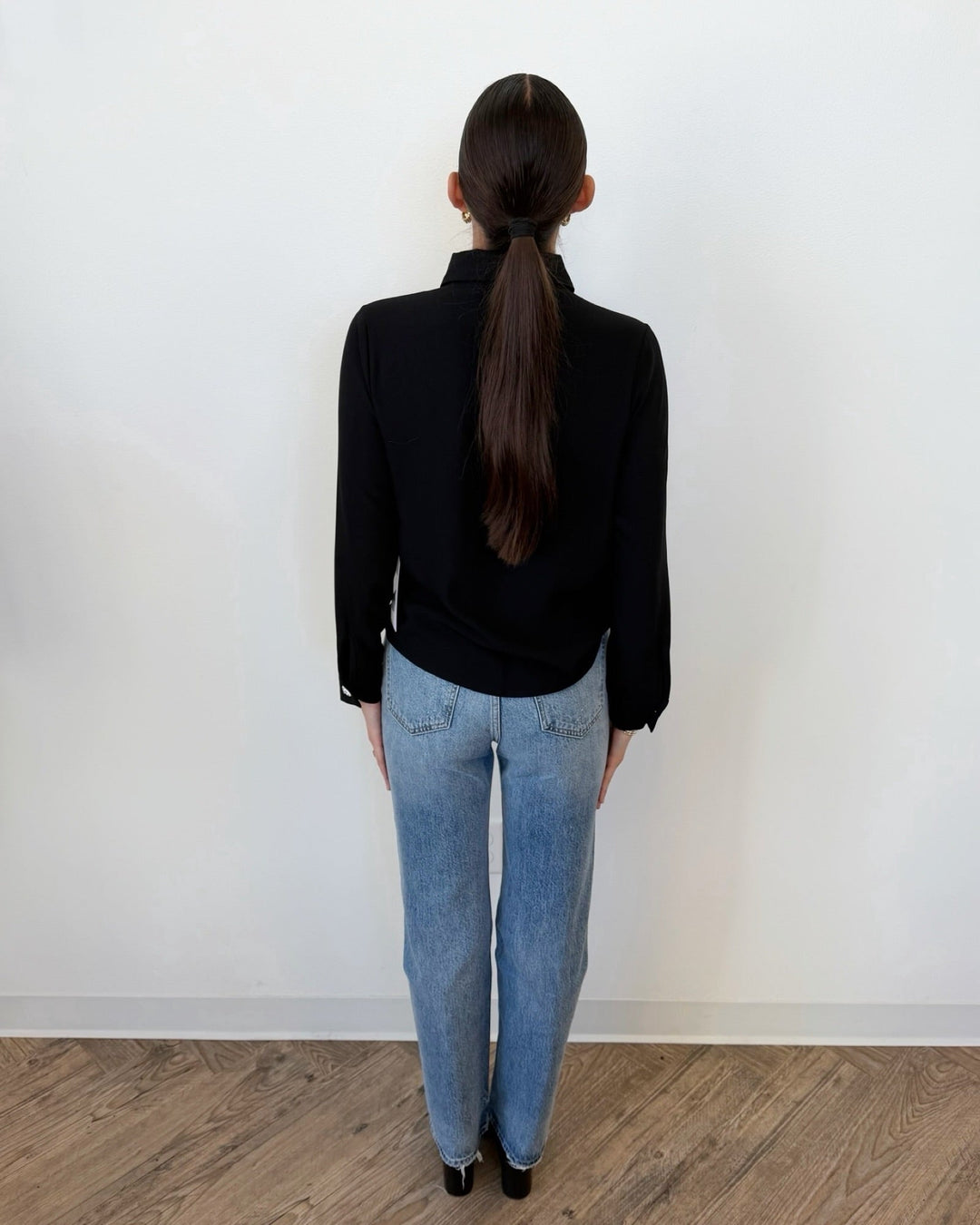 Bishop + Young Proper Ruffle Front Blouselong sleeve blouse
