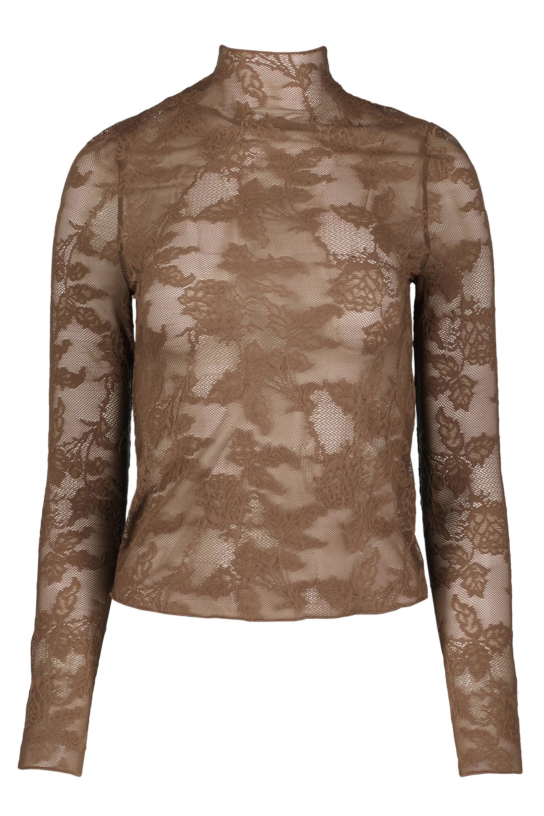 Bishop + Young Spencer Funnel Neck Toplong sleeve mesh top