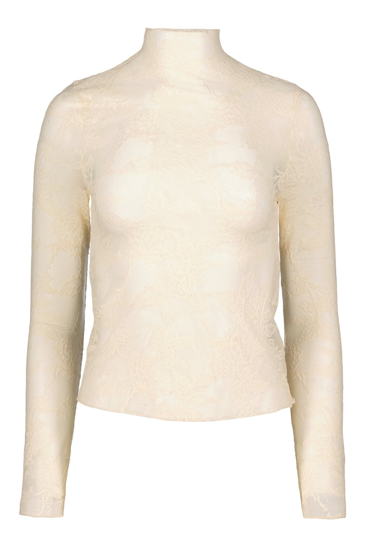 Bishop + Young Spencer Funnel Neck Toplong sleeve mesh top