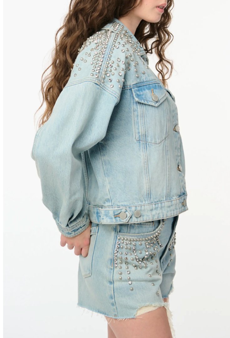 Blank NYC Studded Trucker JacketDenim Jacket