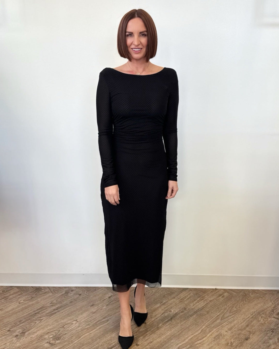 Bombshell Mesh Midi DressMidi Dress