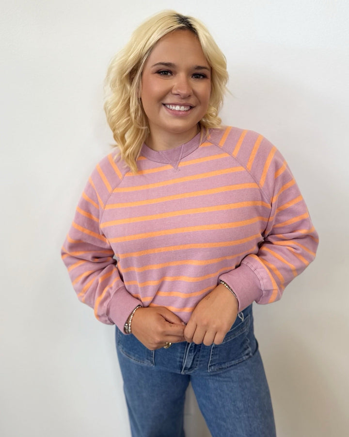 Callie Long Sleeve Striped Pulloverpullover