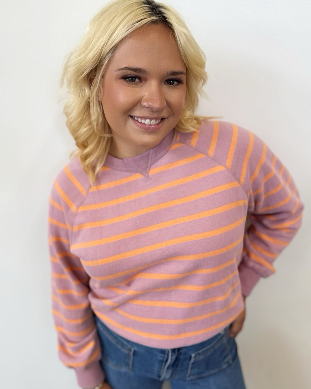 Callie Long Sleeve Striped Pulloverpullover