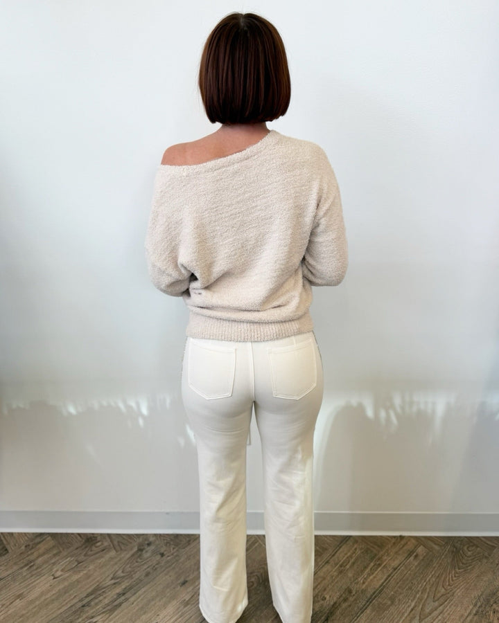 Carlena Straight Leg Jeans with Shimmer StripeJeans