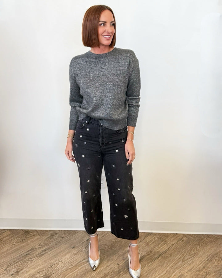 Cassia Printed Dropped Barrel Denimdenim