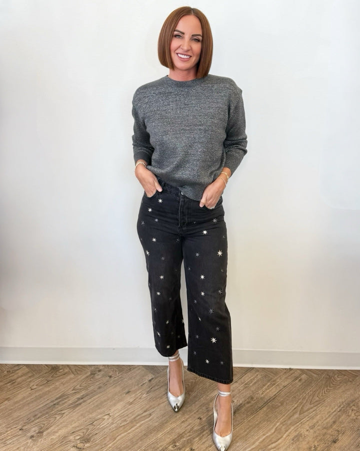 Cassia Printed Dropped Barrel Denimdenim