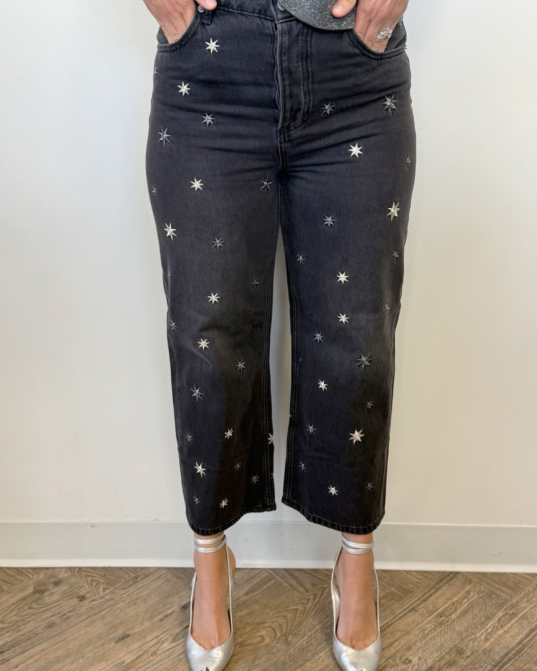 Cassia Printed Dropped Barrel Denimdenim