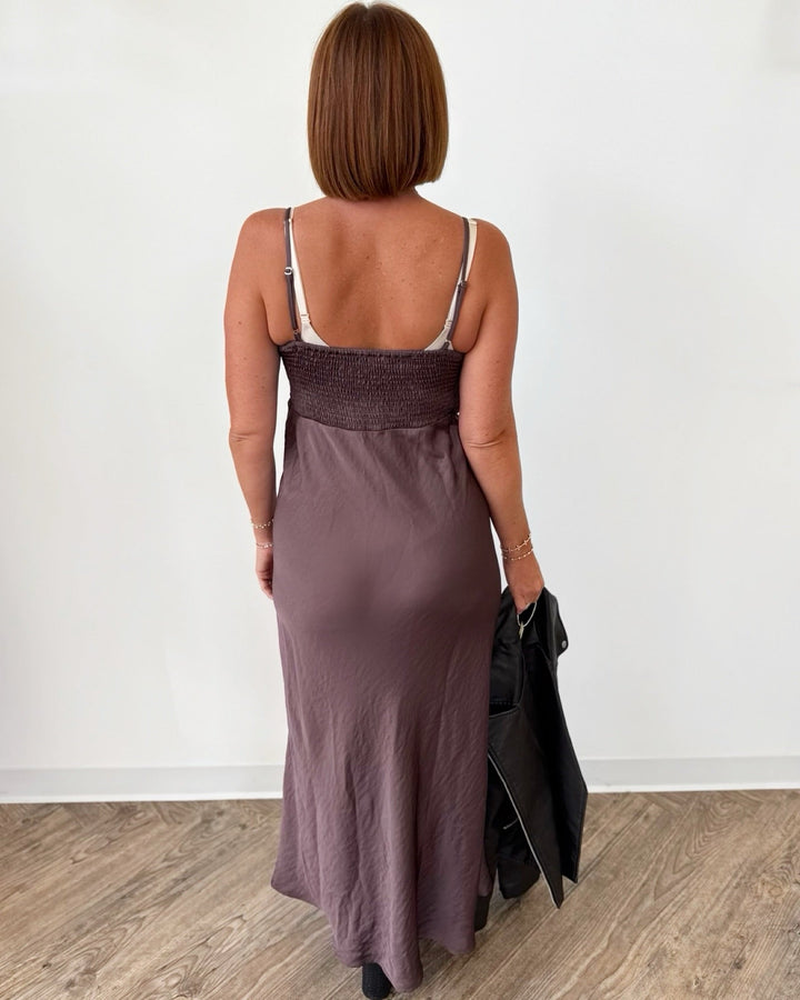 Cela Silk Slip Maxi Dress