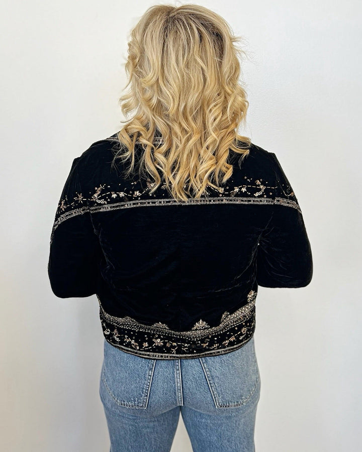 Celia Velvet Jacket with Embellishmentsjacket