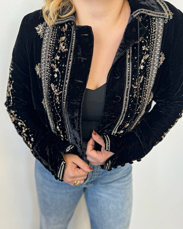 Celia Velvet Jacket with Embellishmentsjacket