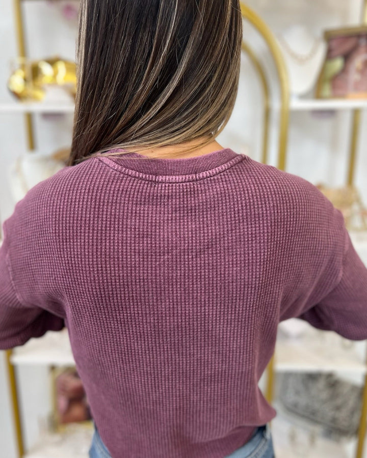Charlene Waffle Knit Long Sleeve TopTop