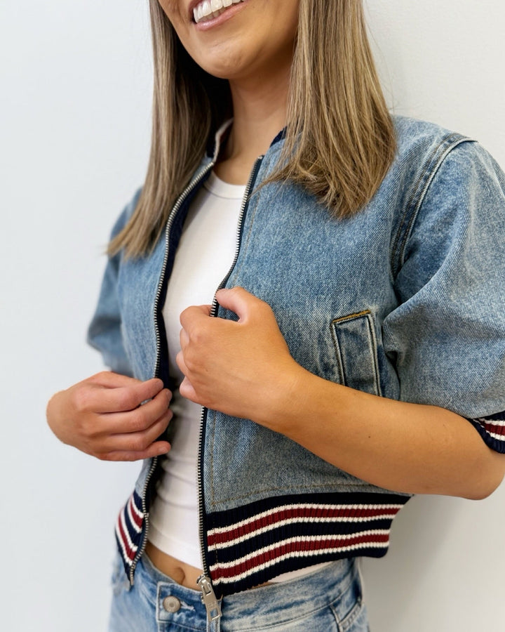 Chloe Denim Bomberbomber jacket