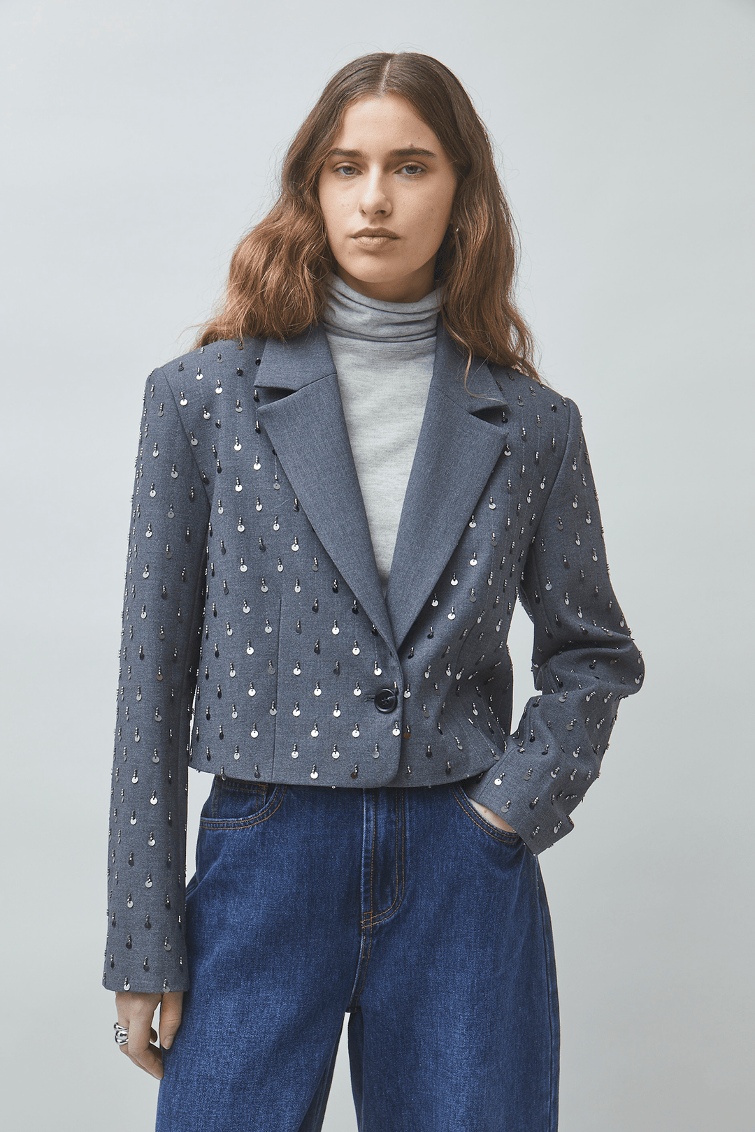 Cipri Embellished Cropped Blazerblazer