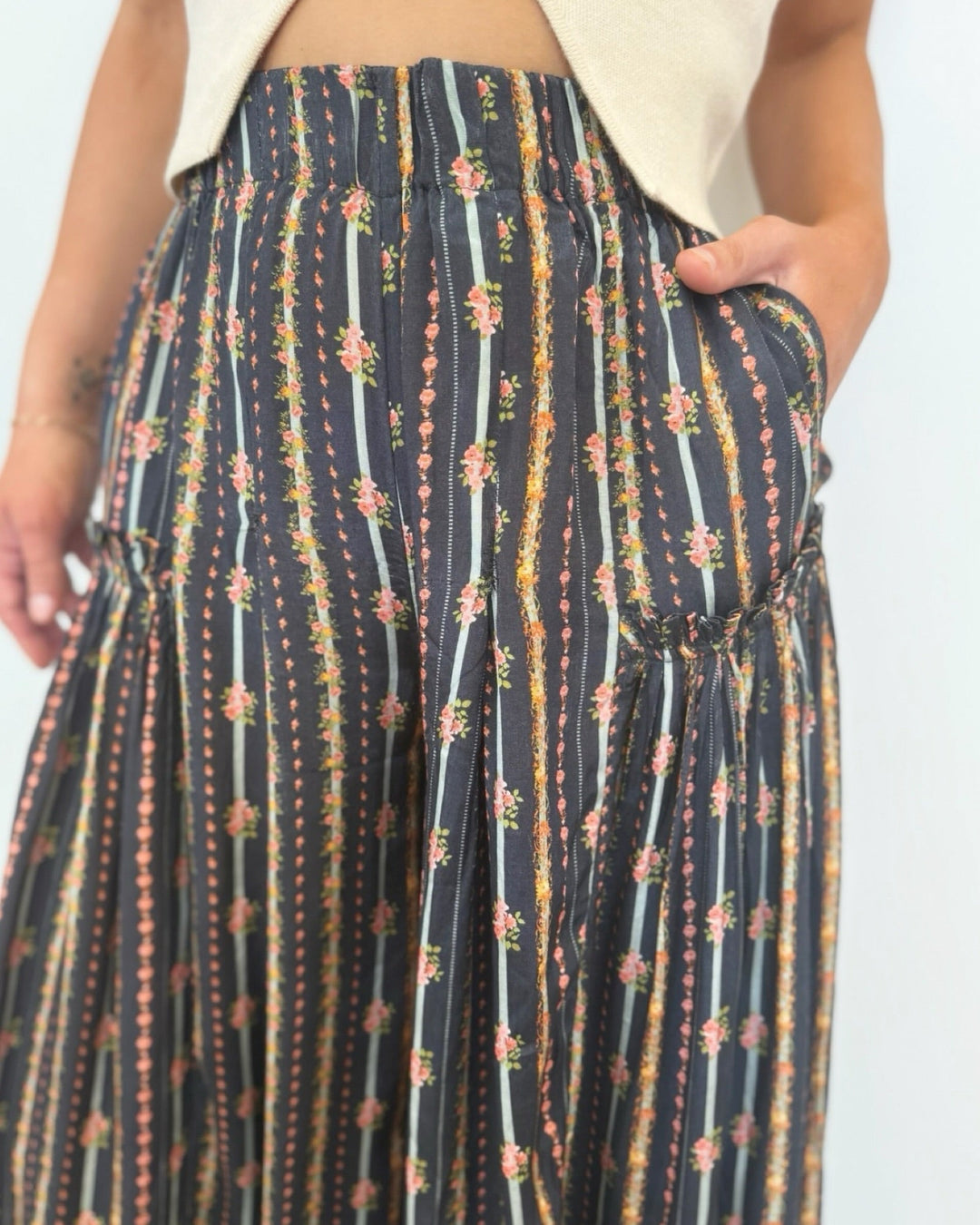 Collie Printed Wide Leg PantsPant