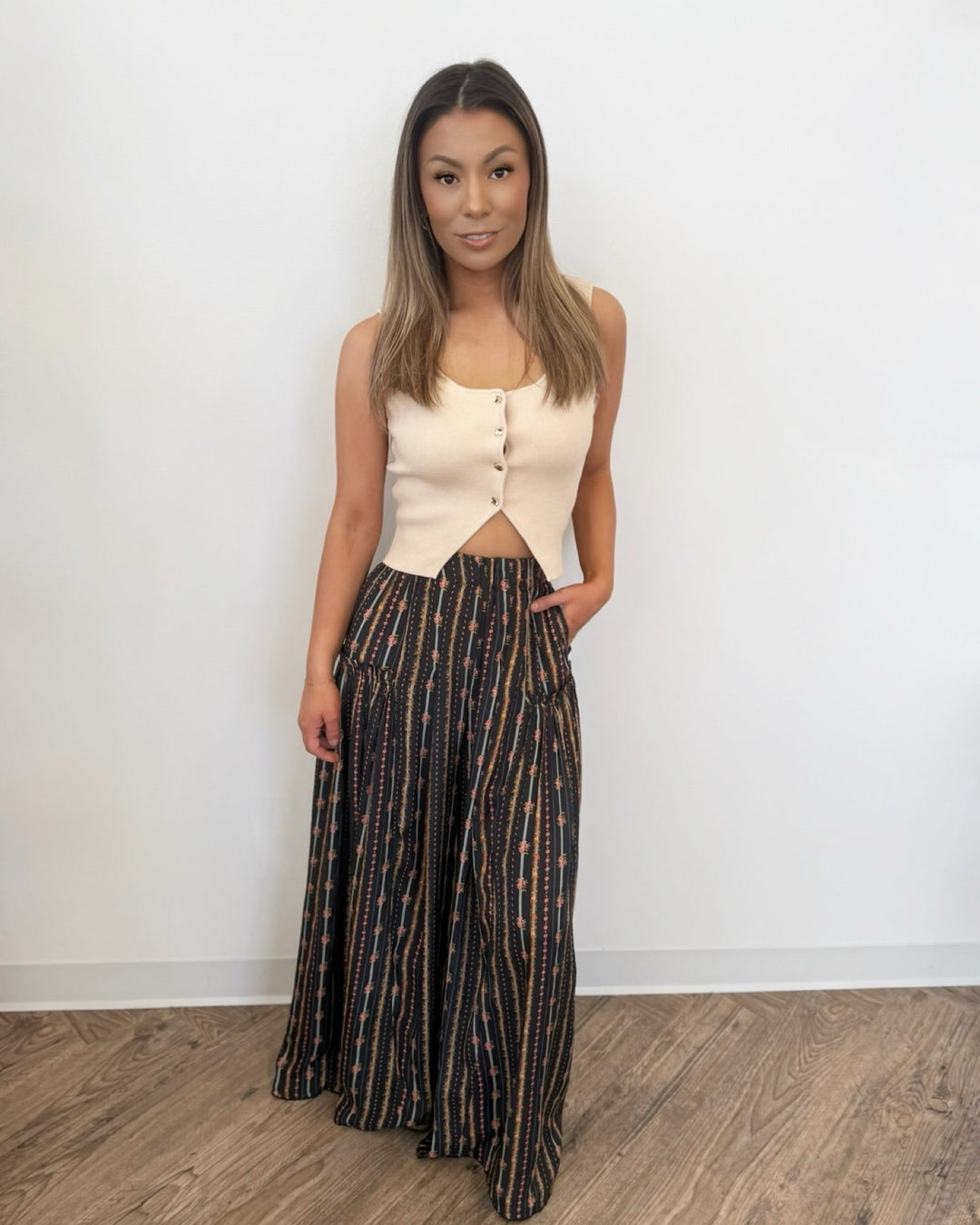 Collie Printed Wide Leg PantsPant