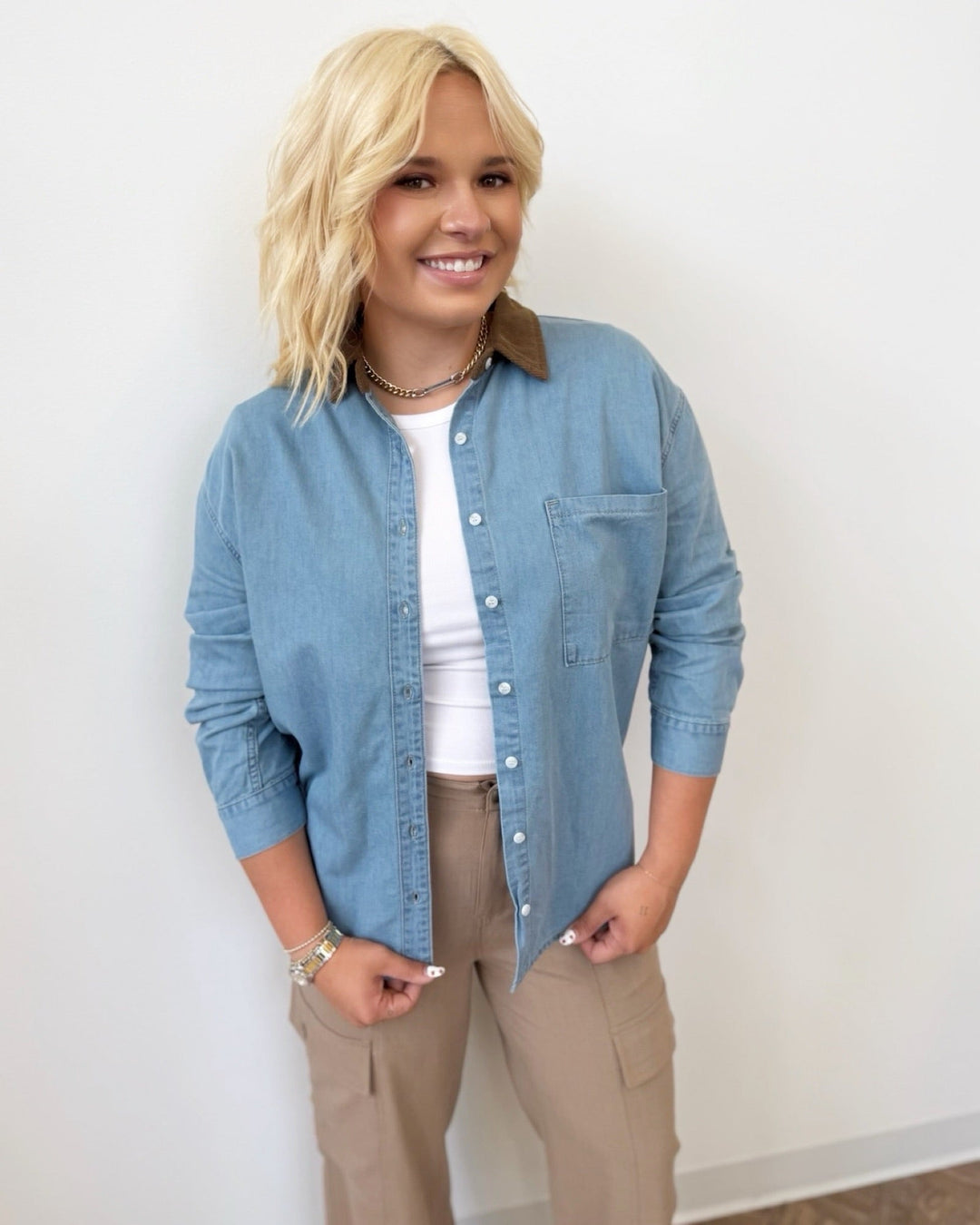 Cosmo Button Down Shirt Jacket