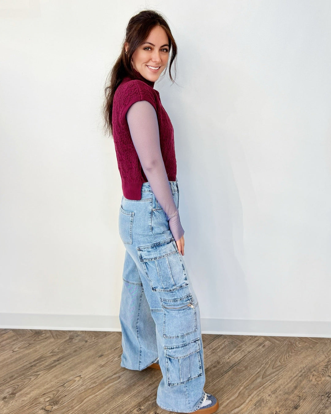 Daleyza Wide Leg Cargo Denimdenim