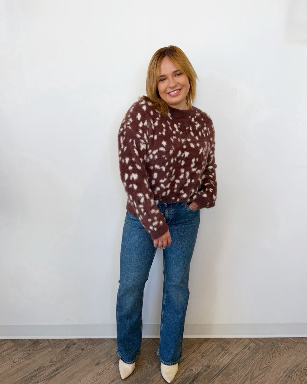 Darling Deer Sweaterlong sleeve knitEC12154