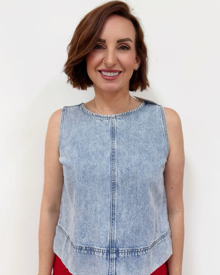 Davie Sleeveless Denim TopSleeveless Top