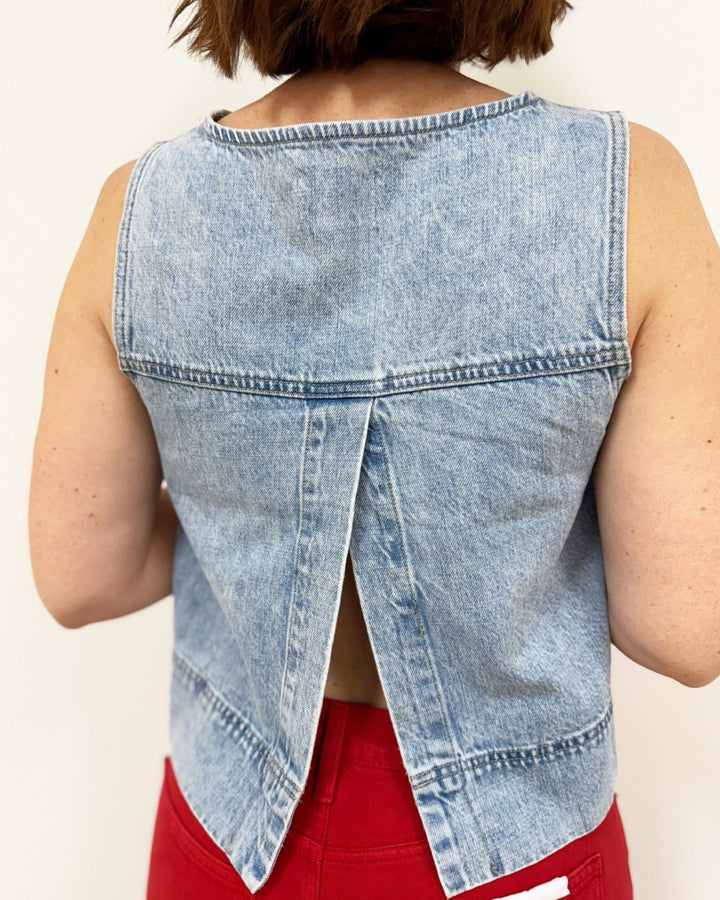 Davie Sleeveless Denim TopSleeveless Top