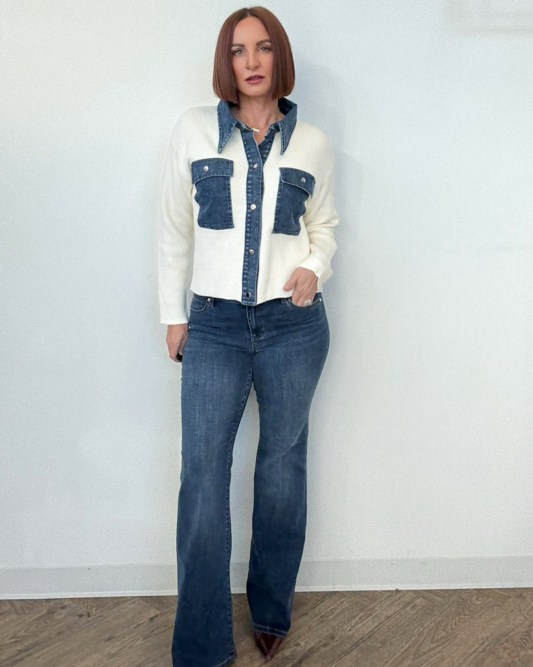 Dayton Cream Knit Shirt Jacketshirt jacket