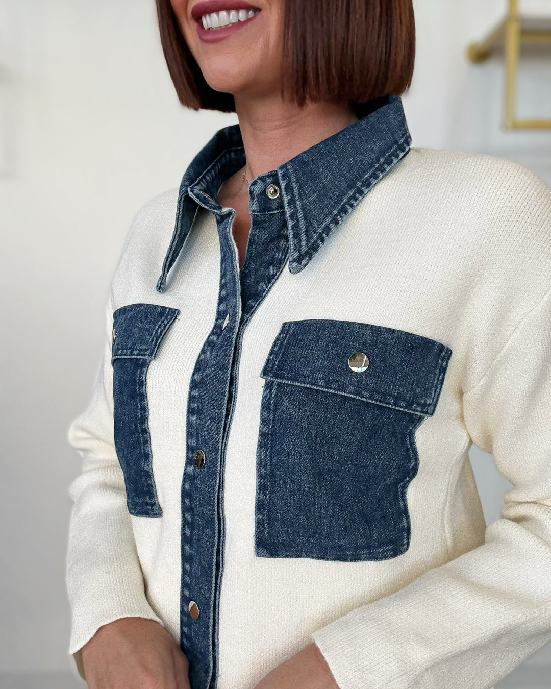 Dayton Cream Knit Shirt Jacketshirt jacket