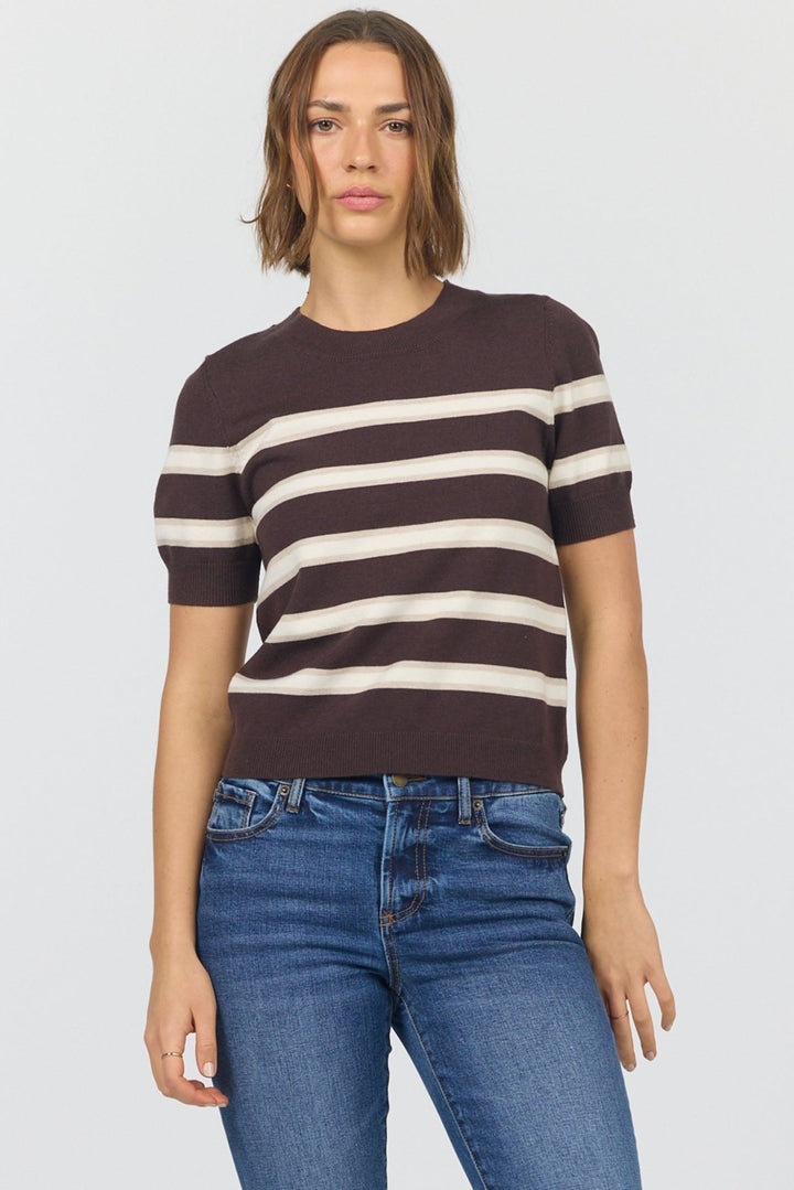 Dear John Amaris Short Sleeve Striped Knitshort sleeve knit