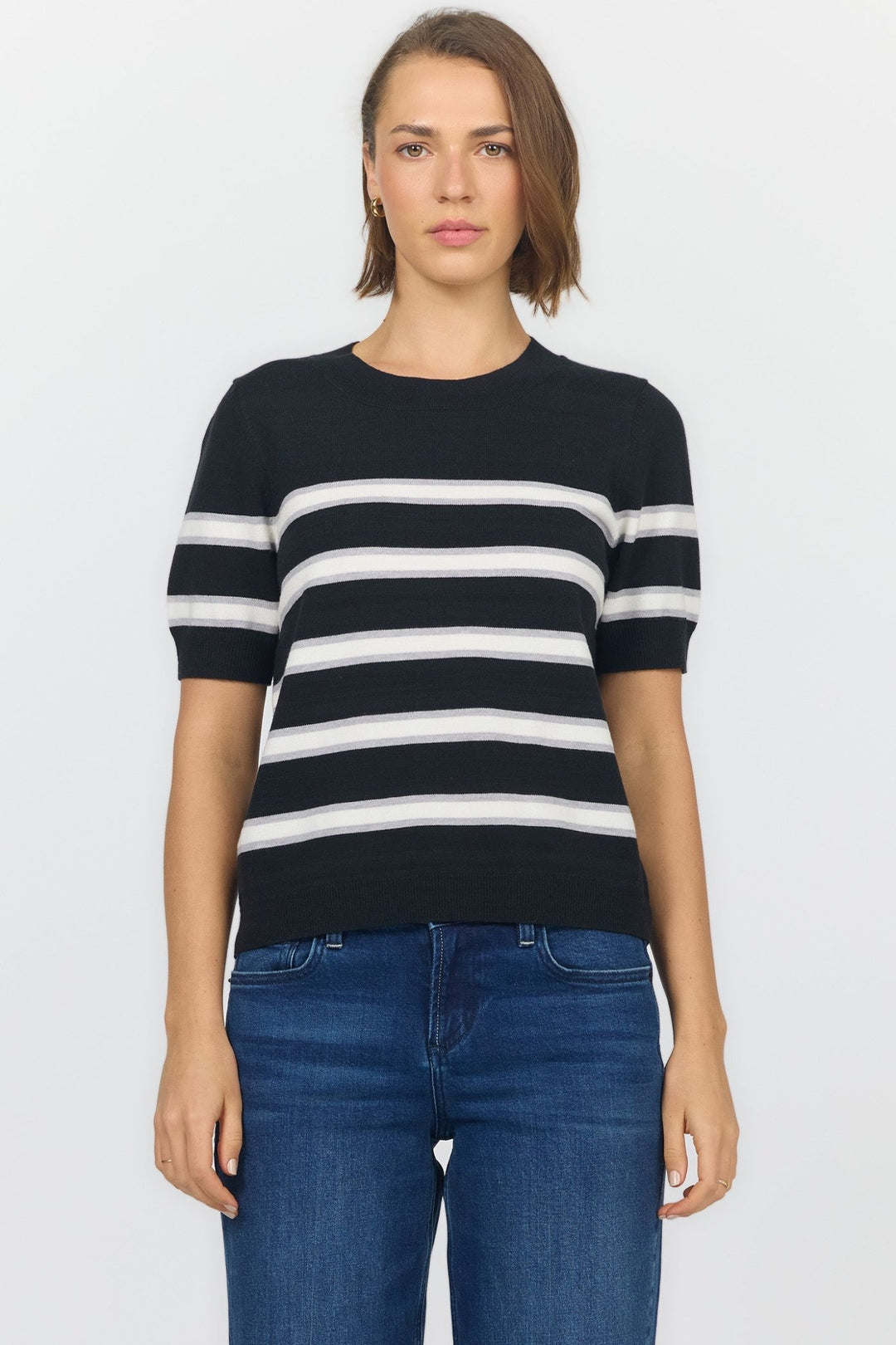 Dear John Amaris Short Sleeve Striped Knitshort sleeve knit