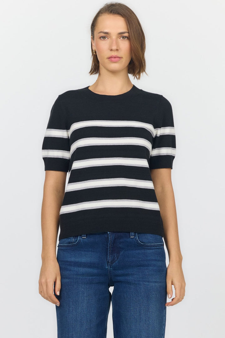 Dear John Amaris Short Sleeve Striped Knitshort sleeve knit