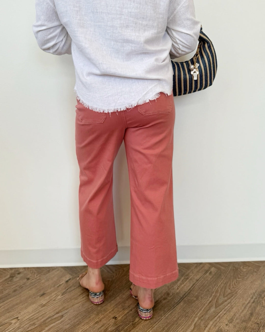 Dear John Audrey High Rise Cropped Wide Leg Jeancropped denim
