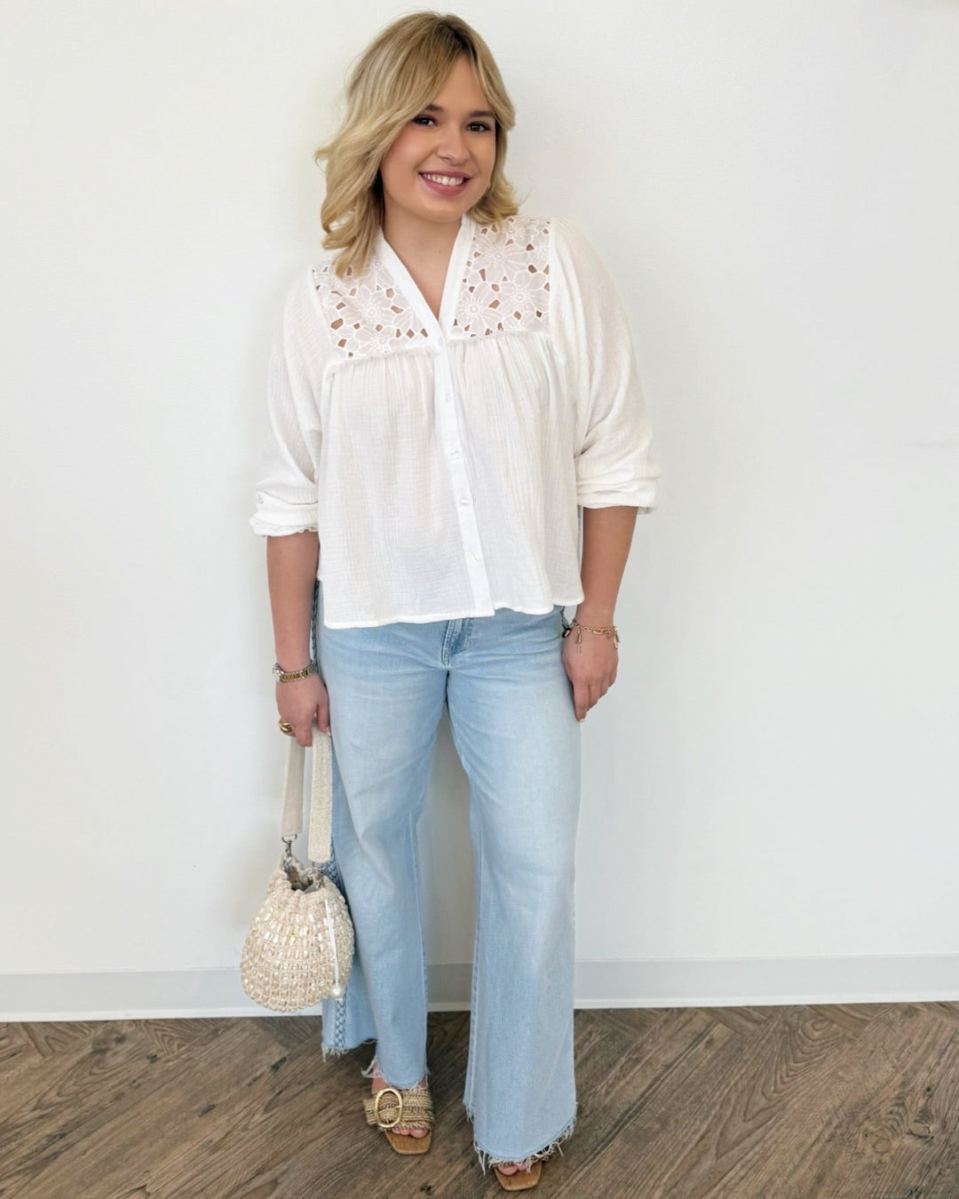 Dear John Fiona High Rise Wide Leg Jeans with Braided Seamwide leg jeans
