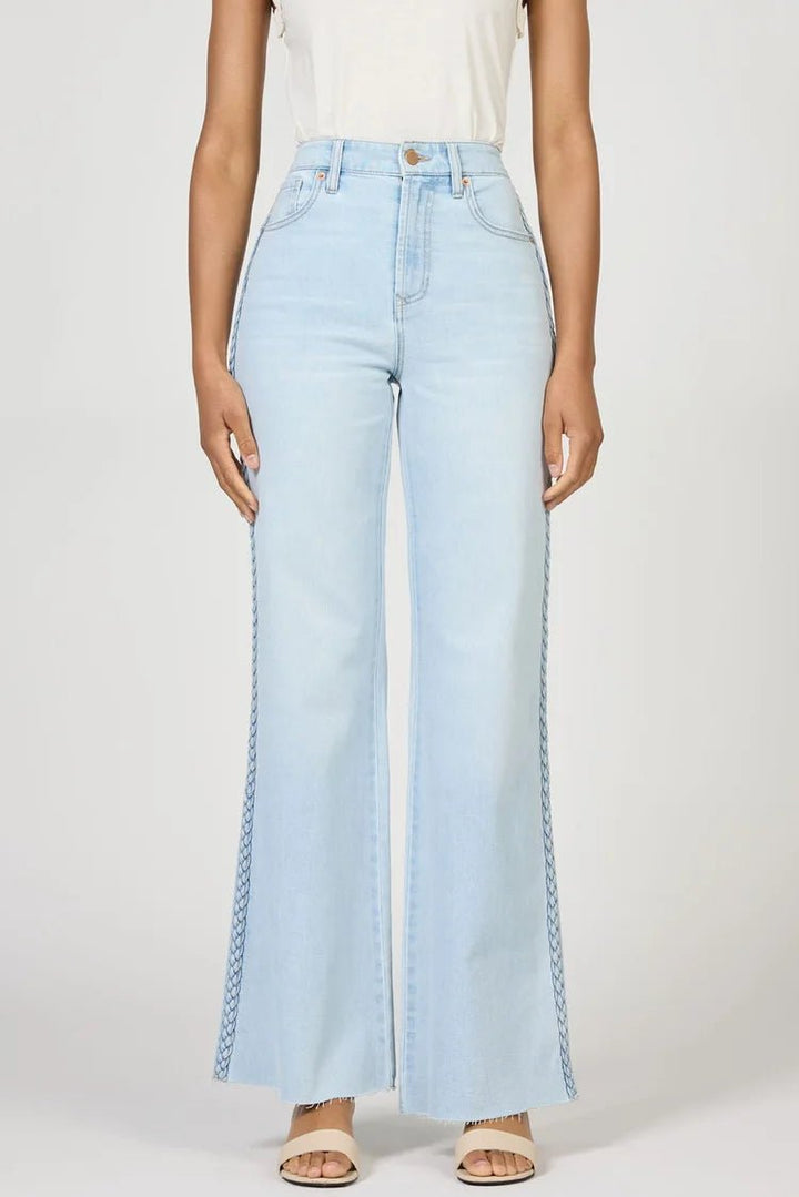 Dear John Fiona High Rise Wide Leg Jeans with Braided Seamwide leg jeans