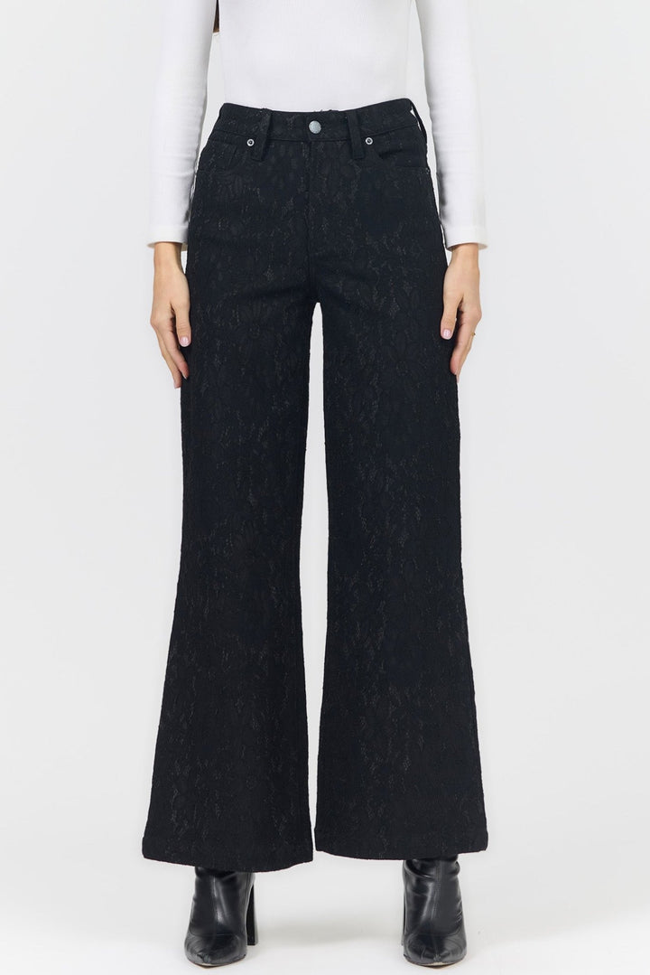 Dear John Fiona Wide Leg Jean with Floral Lacewide leg jeans
