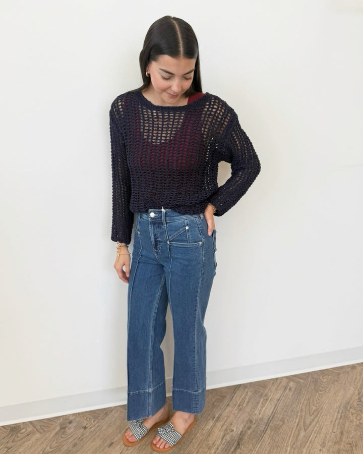 Dear John Holly High Rise Straight Leg Jeanwide leg jeans