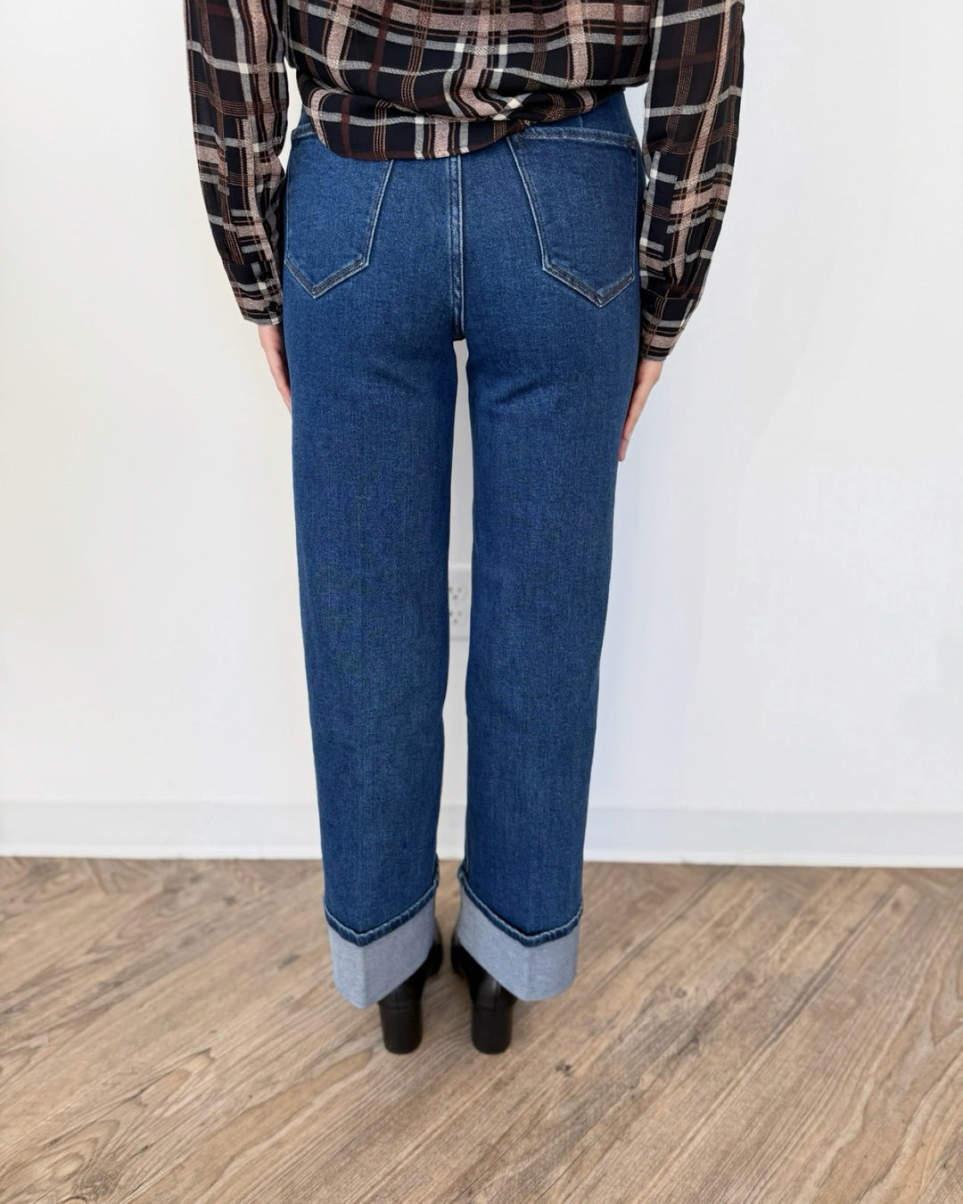 Dear John Holly Straight Leg Jean with Cuffed Hemstraight leg denim