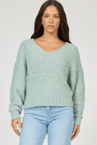 Dear John Lexi V Neck Long Sleeve Sweatersweater