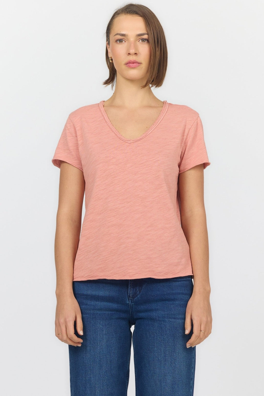 Dear John Vanya V-Neck Short Sleeve Relaxed Teeshort sleeve top