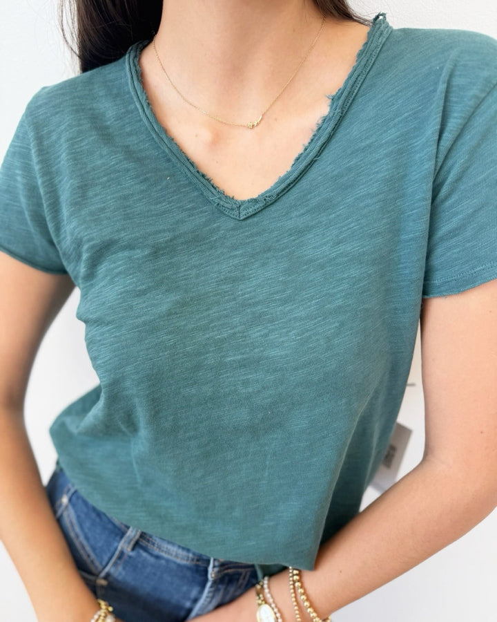 Dear John Vanya V-Neck Short Sleeve Relaxed Teeshort sleeve top