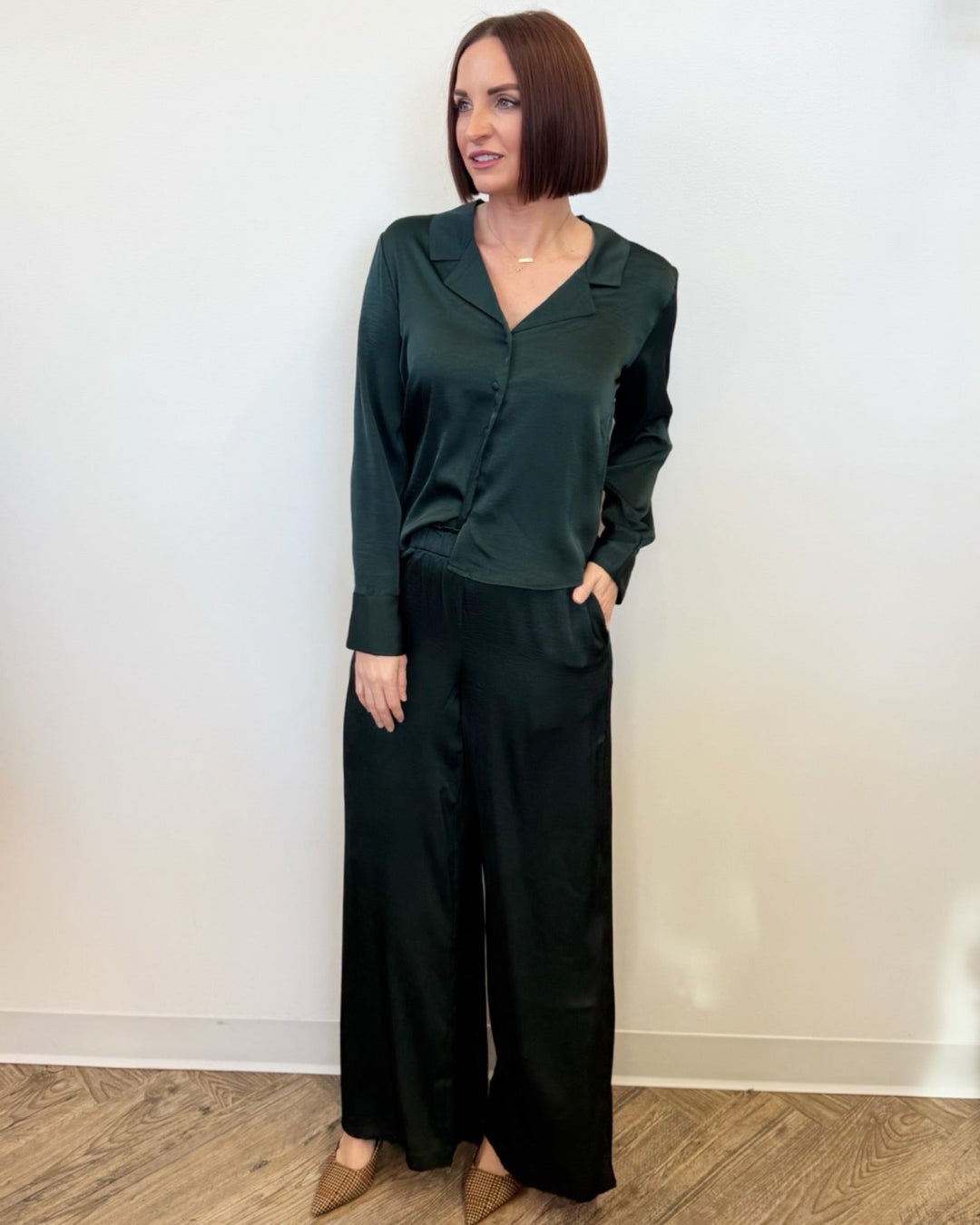 Declan Satin Wide Leg Pant