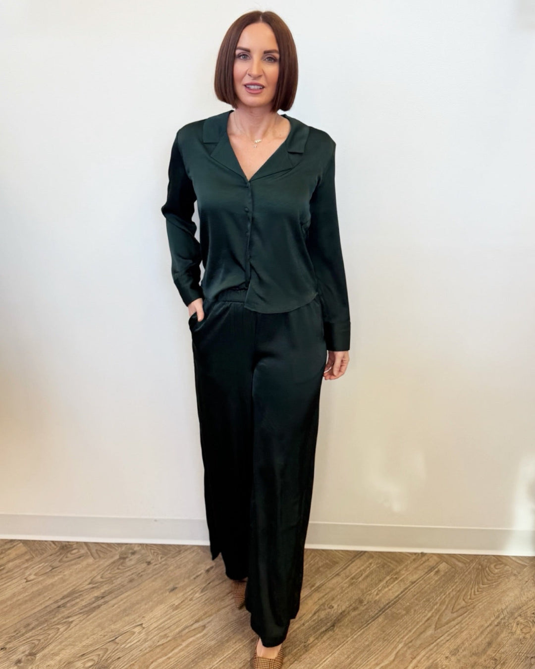 Declan Satin Wide Leg Pant